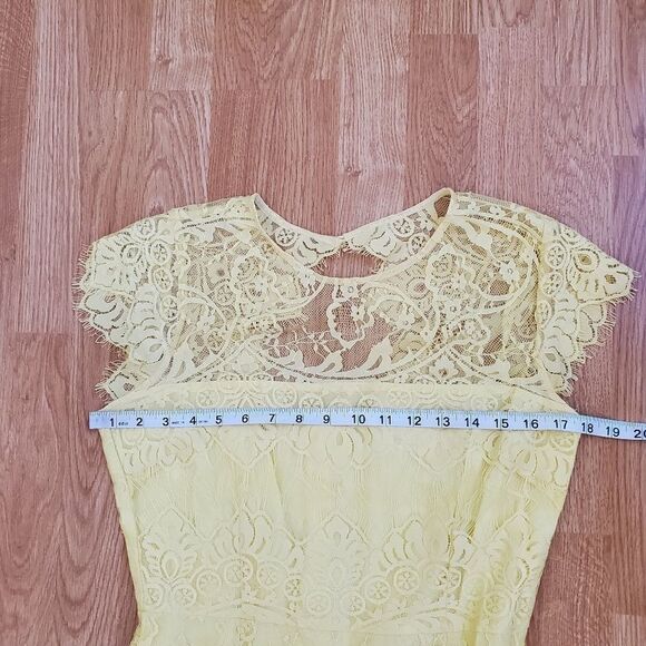 BB Dakota Jayce Lace Sheath Cocktail Dress size 8 in Citrus - NEW - Picture 10 of 14